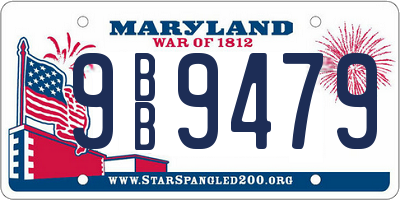 MD license plate 9BB9479