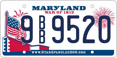 MD license plate 9BB9520
