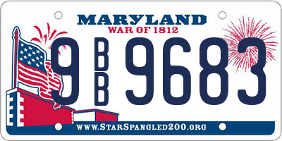 MD license plate 9BB9683