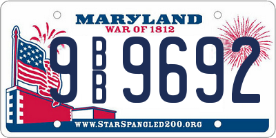 MD license plate 9BB9692