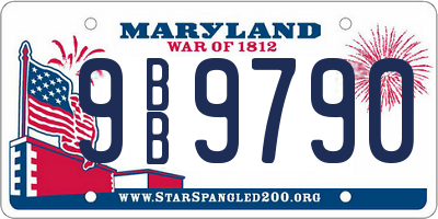 MD license plate 9BB9790