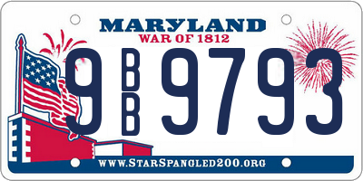 MD license plate 9BB9793