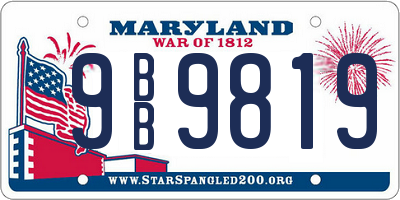 MD license plate 9BB9819