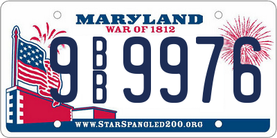 MD license plate 9BB9976