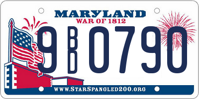 MD license plate 9BD0790