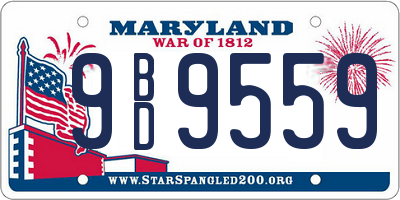 MD license plate 9BD9559