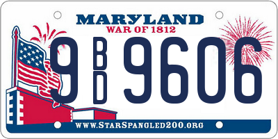 MD license plate 9BD9606