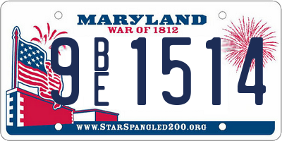 MD license plate 9BE1514
