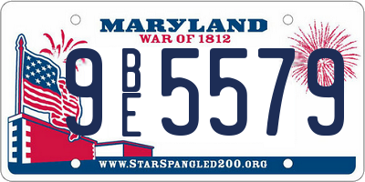MD license plate 9BE5579