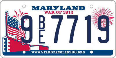 MD license plate 9BE7719