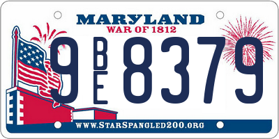 MD license plate 9BE8379