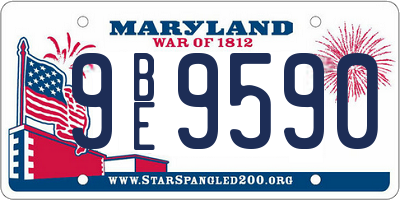MD license plate 9BE9590