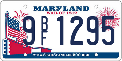 MD license plate 9BF1295