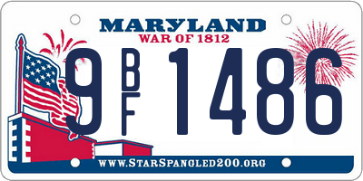 MD license plate 9BF1486