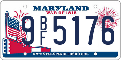 MD license plate 9BF5176