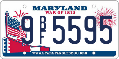 MD license plate 9BF5595
