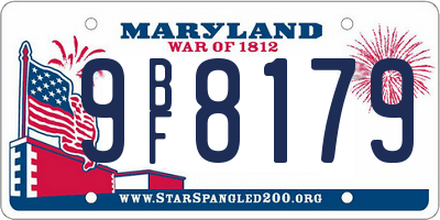 MD license plate 9BF8179