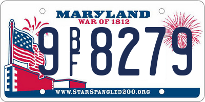 MD license plate 9BF8279