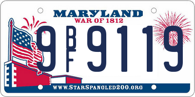 MD license plate 9BF9119