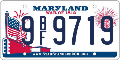 MD license plate 9BF9719