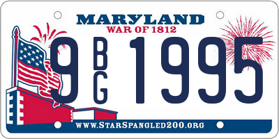 MD license plate 9BG1995
