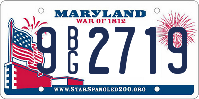 MD license plate 9BG2719