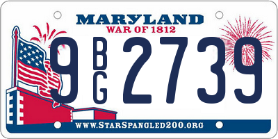 MD license plate 9BG2739
