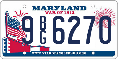 MD license plate 9BG6270