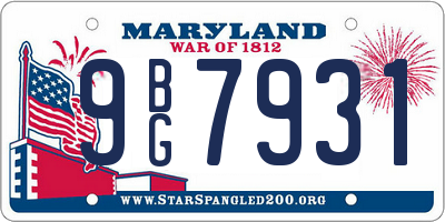 MD license plate 9BG7931