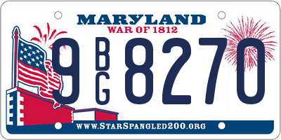 MD license plate 9BG8270