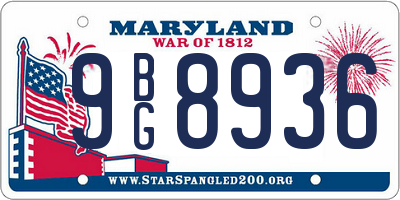 MD license plate 9BG8936