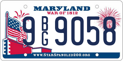 MD license plate 9BG9058