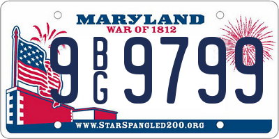 MD license plate 9BG9799