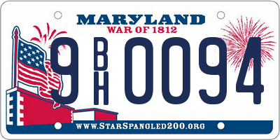 MD license plate 9BH0094
