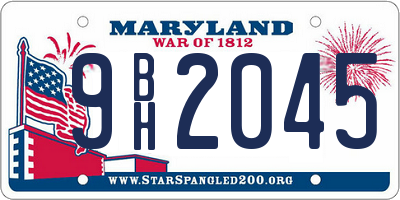 MD license plate 9BH2045