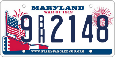 MD license plate 9BH2148