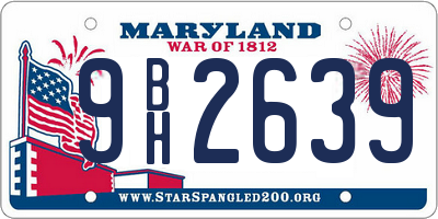 MD license plate 9BH2639