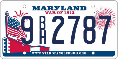 MD license plate 9BH2787