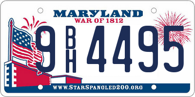 MD license plate 9BH4495