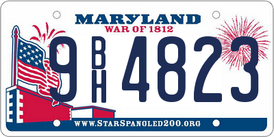 MD license plate 9BH4823