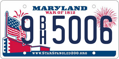 MD license plate 9BH5006