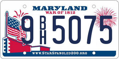 MD license plate 9BH5075