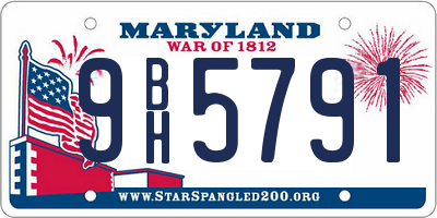 MD license plate 9BH5791