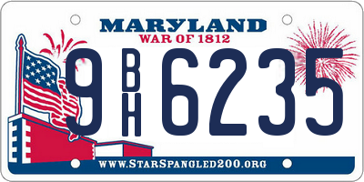MD license plate 9BH6235