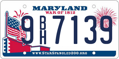 MD license plate 9BH7139