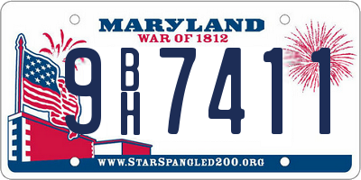 MD license plate 9BH7411