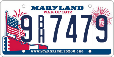 MD license plate 9BH7479