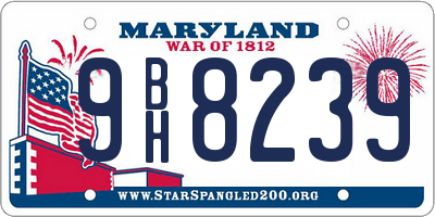 MD license plate 9BH8239