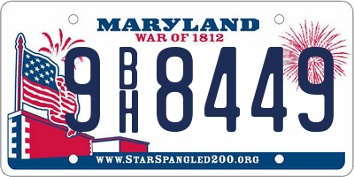 MD license plate 9BH8449