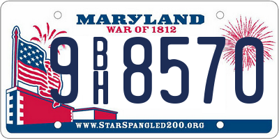 MD license plate 9BH8570